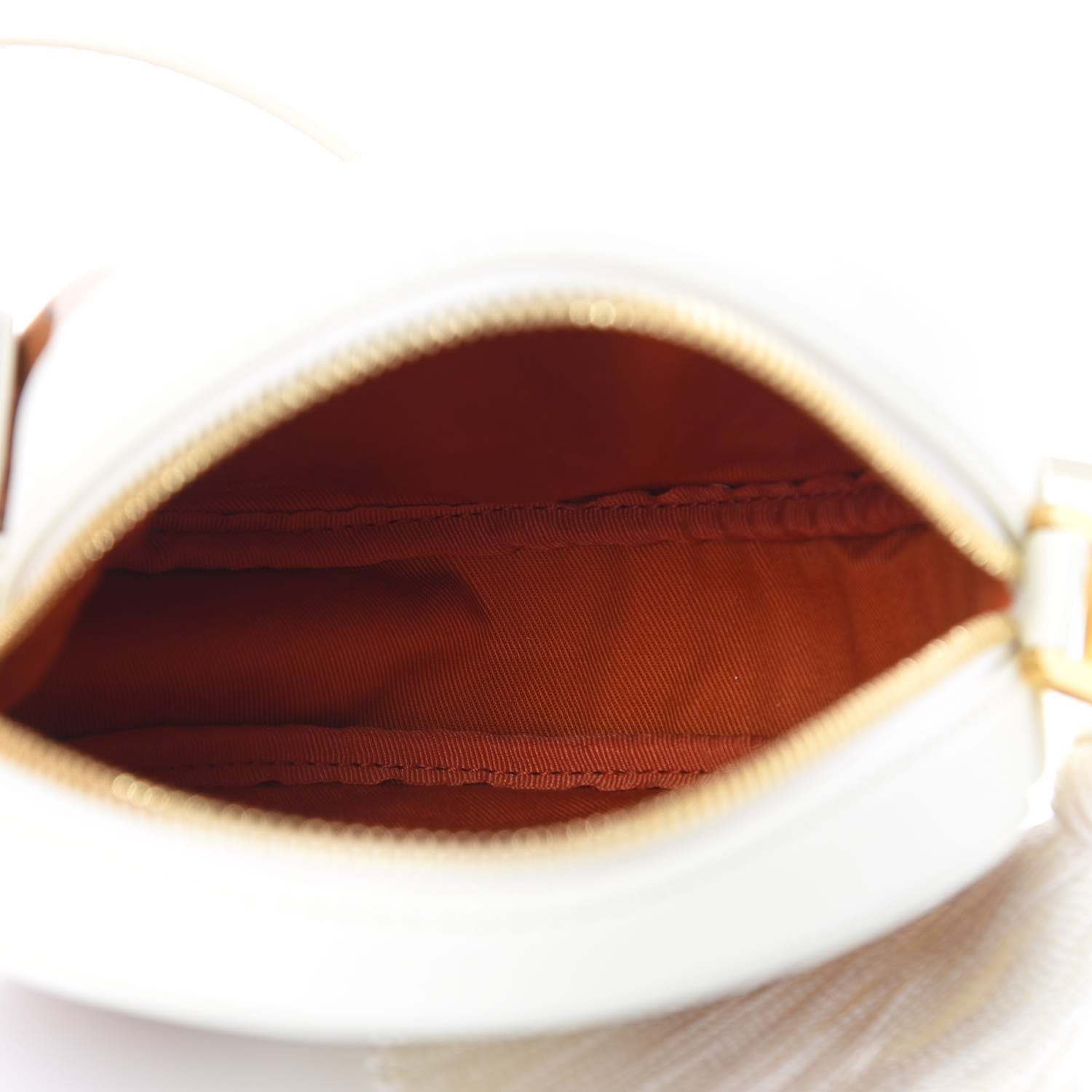 MCM Visetos Small Tambourine Crossbody Cognac Off White 5 of 7