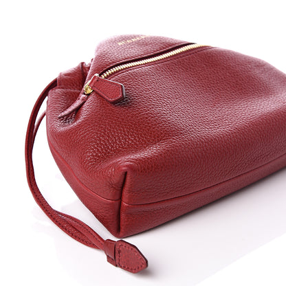 Burberry Grainy Calfskin Drawstring Pouch Red 7 of 9
