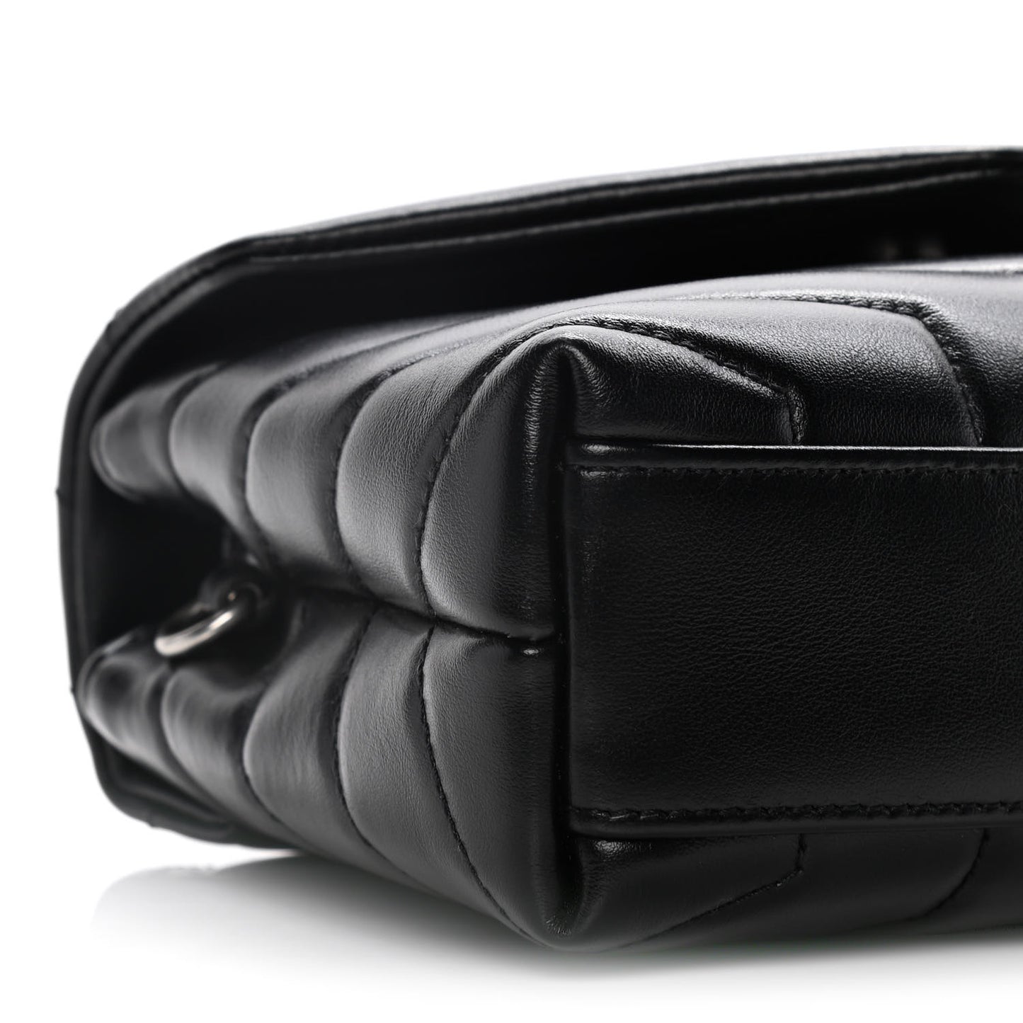Calfskin Y Quilted Monogram Toy Loulou Crossbody Bag Black