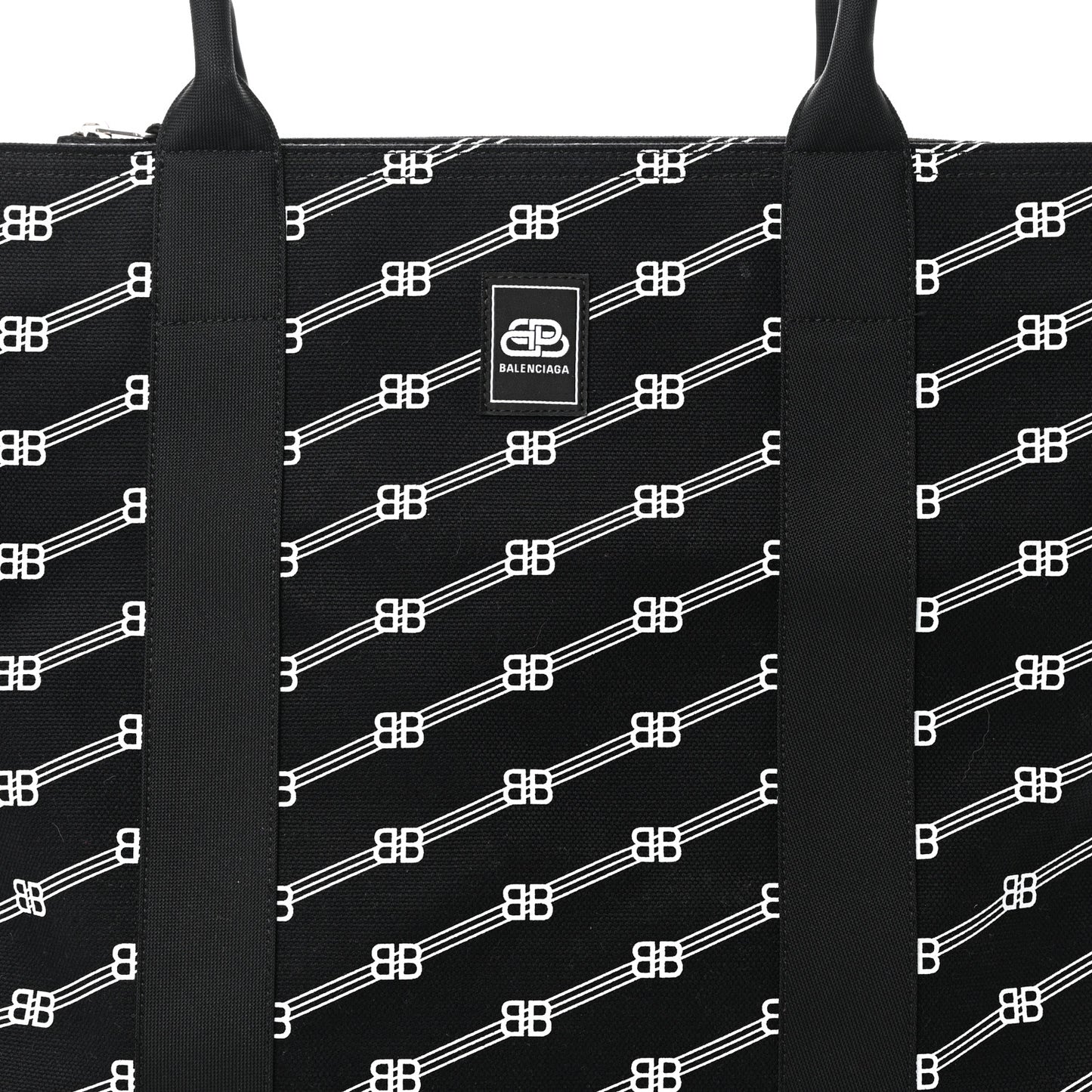 Canvas BB Monogram Tote Black