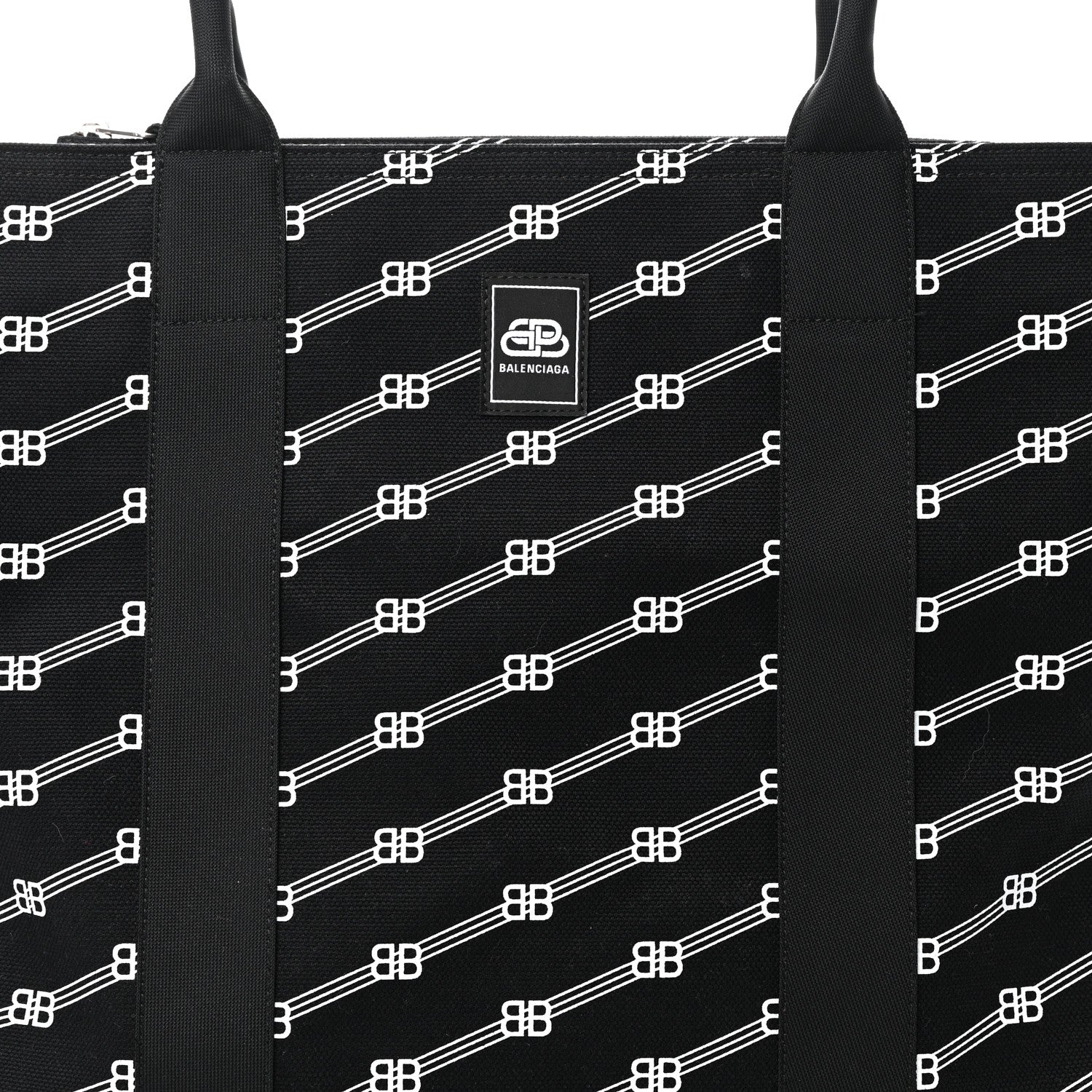 Balenciaga Canvas BB Monogram Tote Black 7 of 12