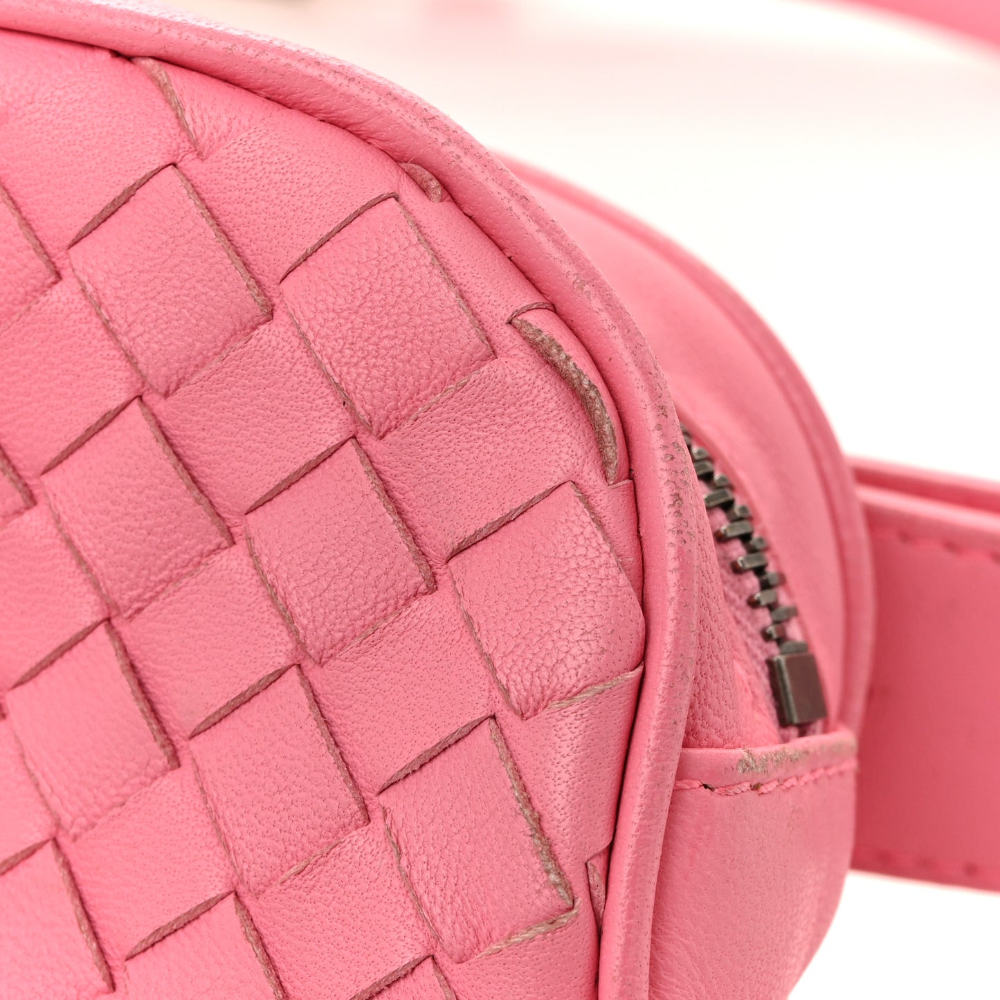 Nappa Intrecciato Belt Bag Pink