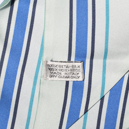 Chanel Silk Pearl CC N°5 Scarf Blue 6 of 7