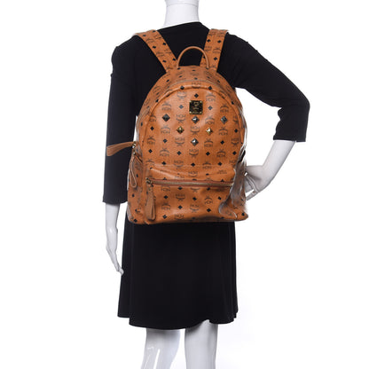 MCM Visetos Medium Sprinkle Stud Stark Backpack Cognac 2 of 9