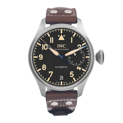 IWC Titanium Calfskin 46mm Big Pilot Heritage Automatic Watch Black IW501004 1 of 5