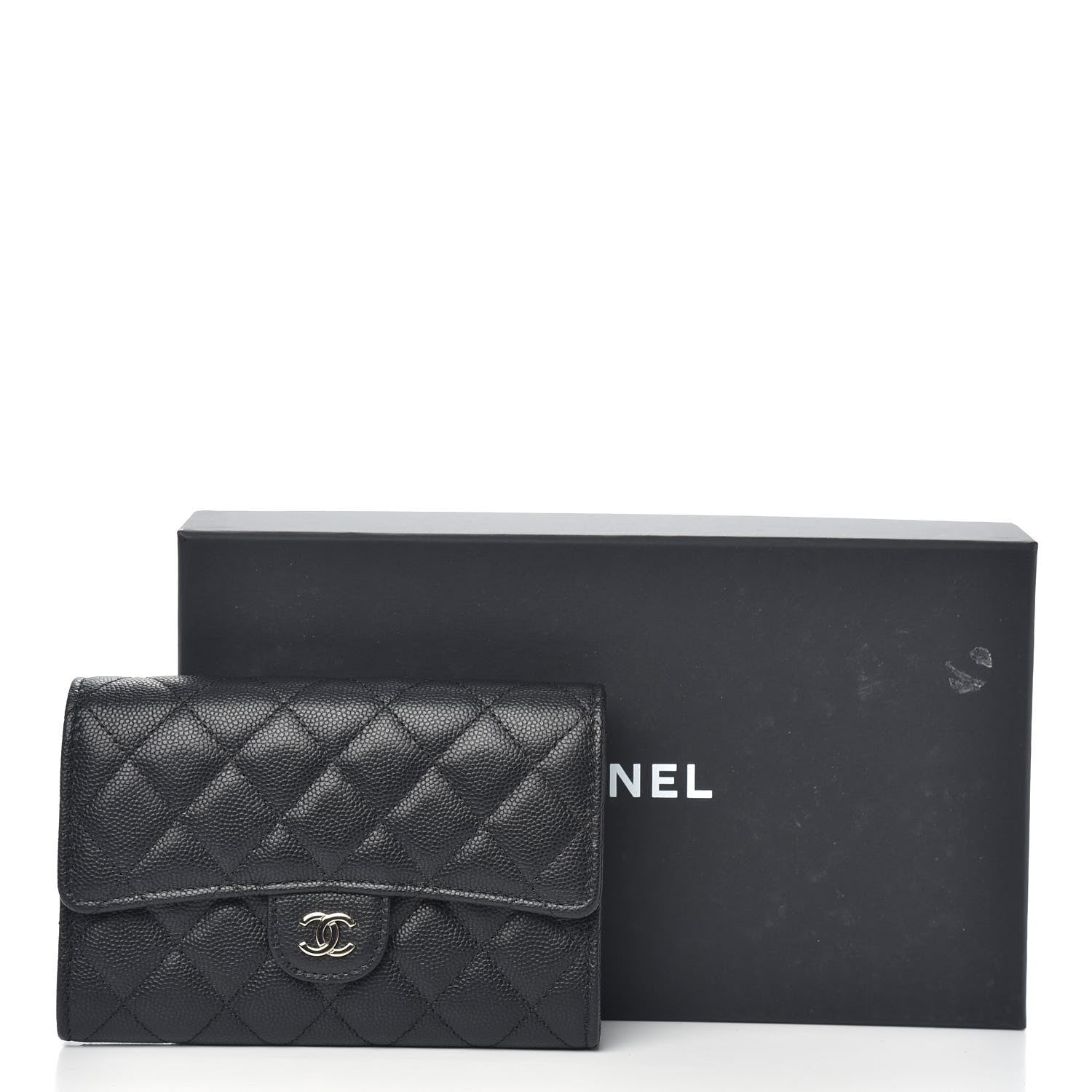 Chanel Caviar Quilted Medium Flap Wallet Black 9 of 9