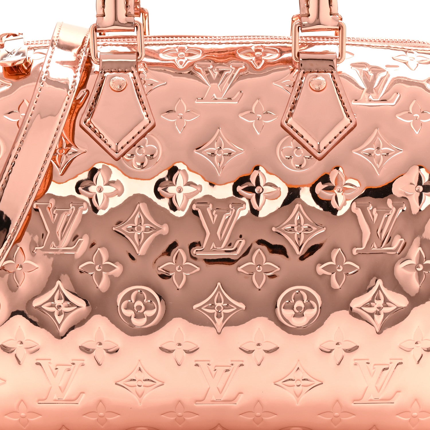 Louis Vuitton Monogram Miroir Speedy Bandouliere 25 Copper 12 of 17