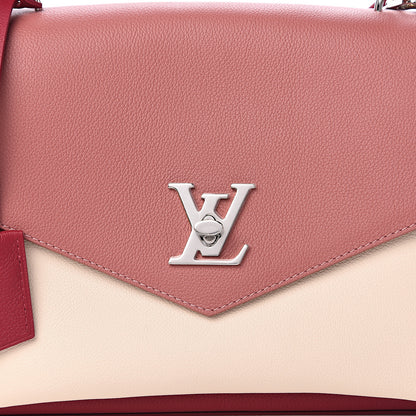 Louis Vuitton Soft Calfskin My Lockme Top Handle Rose Boudoir Lie de Vin Creme 8 of 9