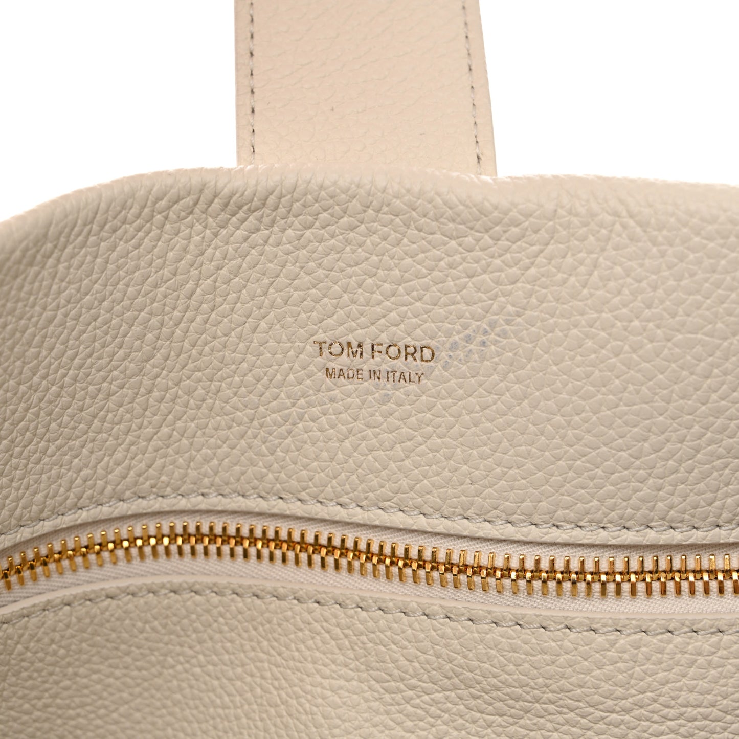 Grained Polyurethane Large Tara Tote Bag Chalk