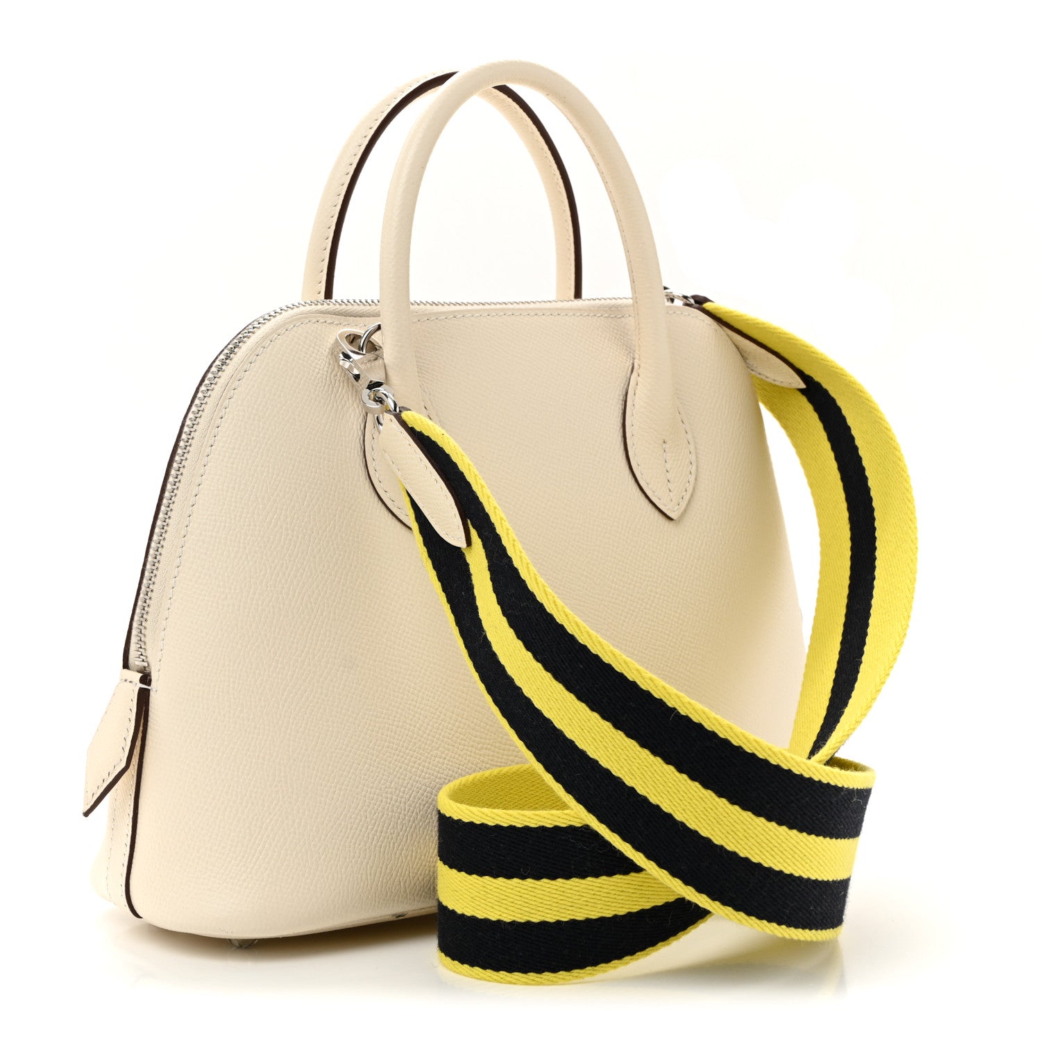 Hermes Epsom 1923 Sangle Bolide 25 Nata Bleu Indigo Lime 10 of 31