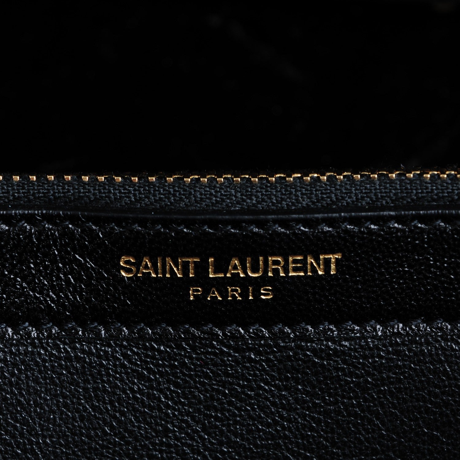 Saint Laurent Velvet Monogram Chain Wallet Black 6 of 8