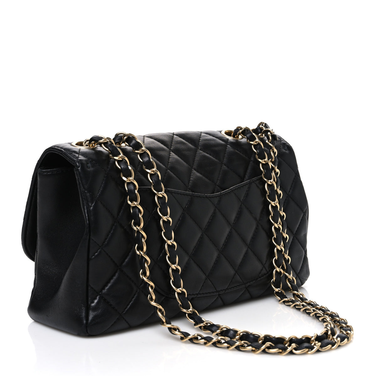 Lambskin Quilted Medium Mademoiselle Chic Flap Black