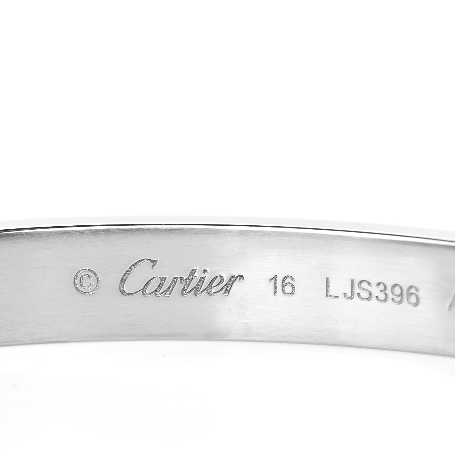 Cartier 18K White Gold LOVE Bracelet 16 5 of 7