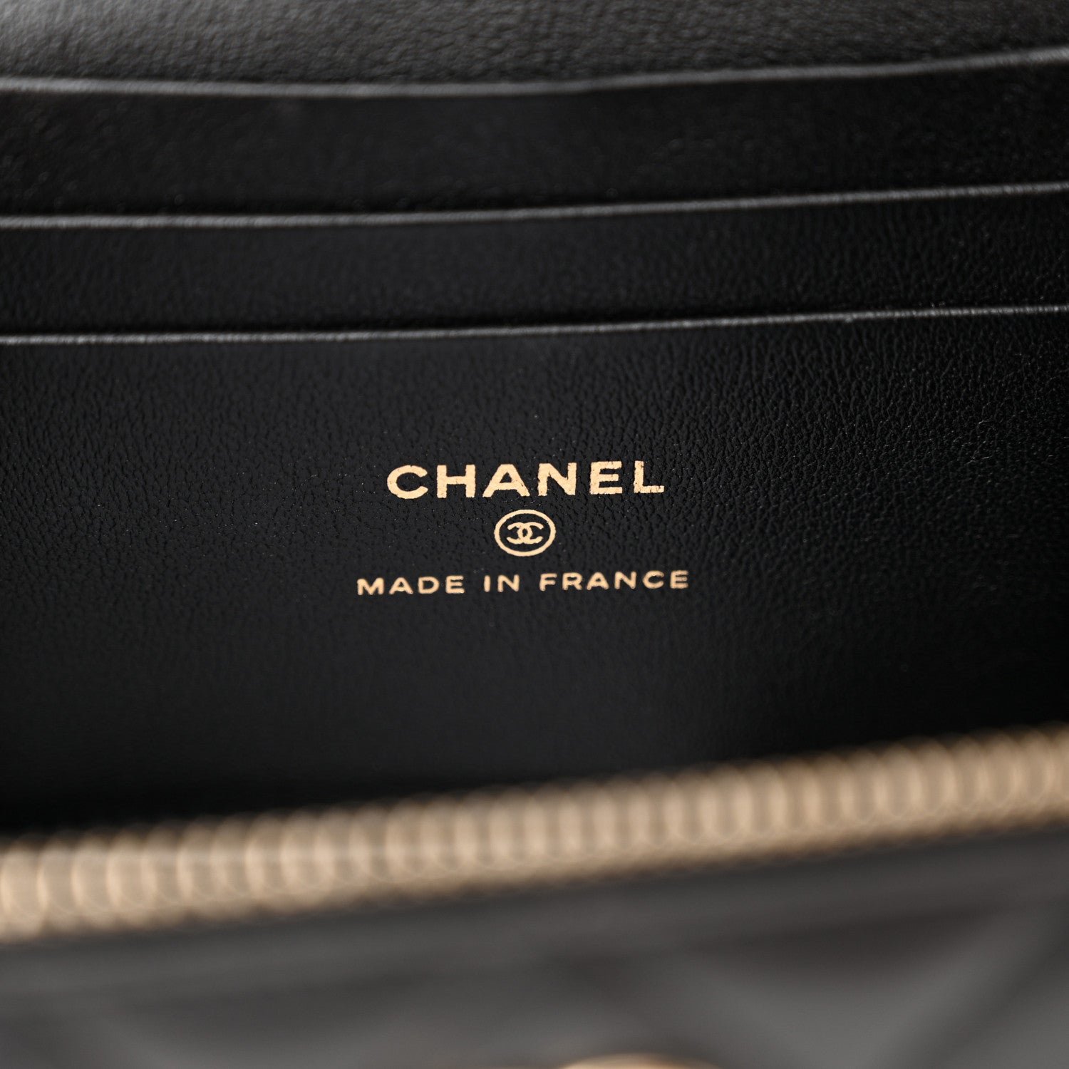 Chanel Lambskin Quilted Small Top Handle Vanity Case With Chain Black 6 of 11