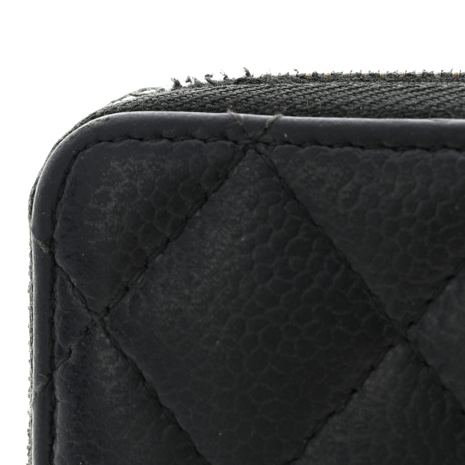 Chanel Caviar Quilted Zip Coin Purse Black 10 of 16