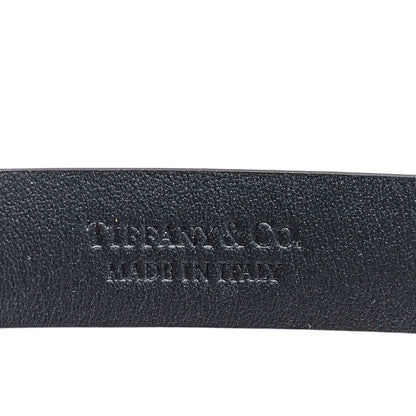 Tiffany Sterling Silver Leather Return to Tiffany Single Wrap Bracelet Blue 3 of 4