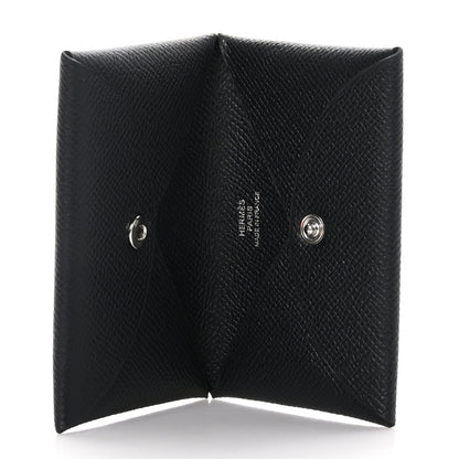 Hermes Epsom Calvi Card Case Black 5 of 10