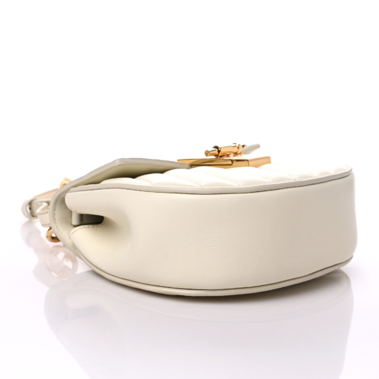 Chloe Calfskin Quilted Mini Drew Bijou Shoulder Bag Natural White 3 of 9