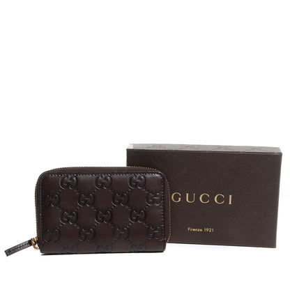 Gucci Guccissima Zip Around Card Case Chocolate 5 of 8