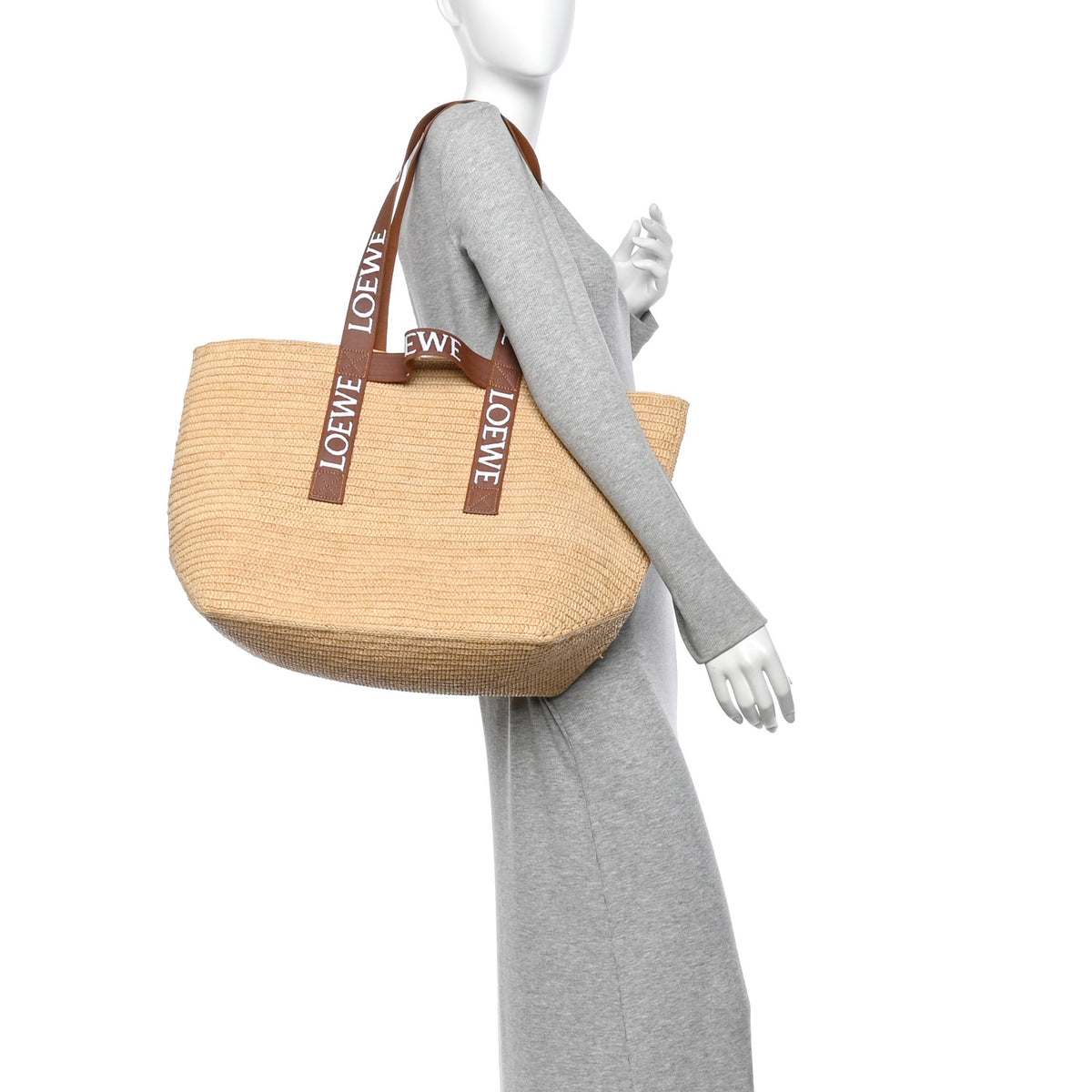Raffia Paulas Ibiza Fold Shopper Tote Natural Tan