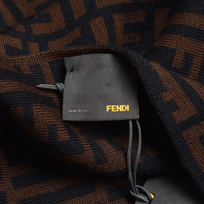 Fendi Wool FF Print Scarf Black 4 of 5