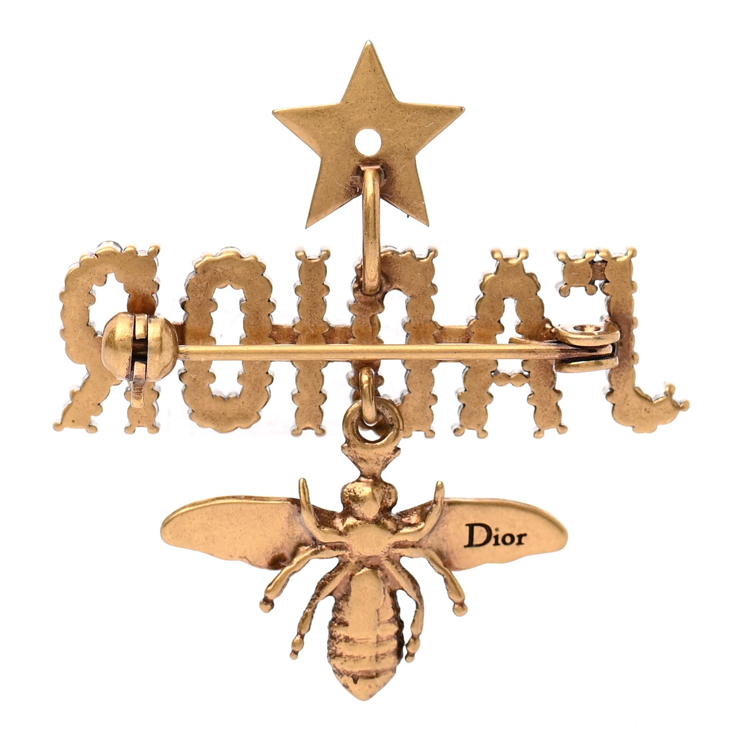 Crystal Bee J'Adior Brooch Gold
