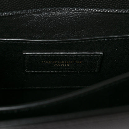 Saint Laurent Grain de Poudre Mini Classic Monogram Cassandra Top Handle Black 6 of 7
