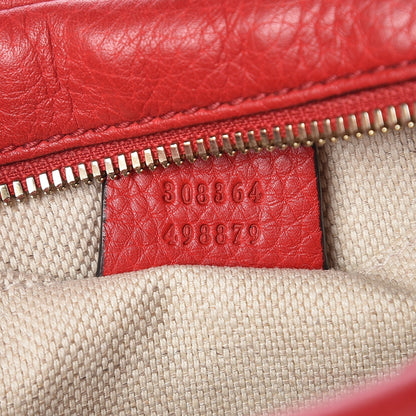 Gucci Pebbled Calfskin Small Soho Disco Bag Tabasco Red 7 of 8