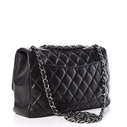 Chanel Lambskin Quilted Jumbo Single Flap Black 4 of 10