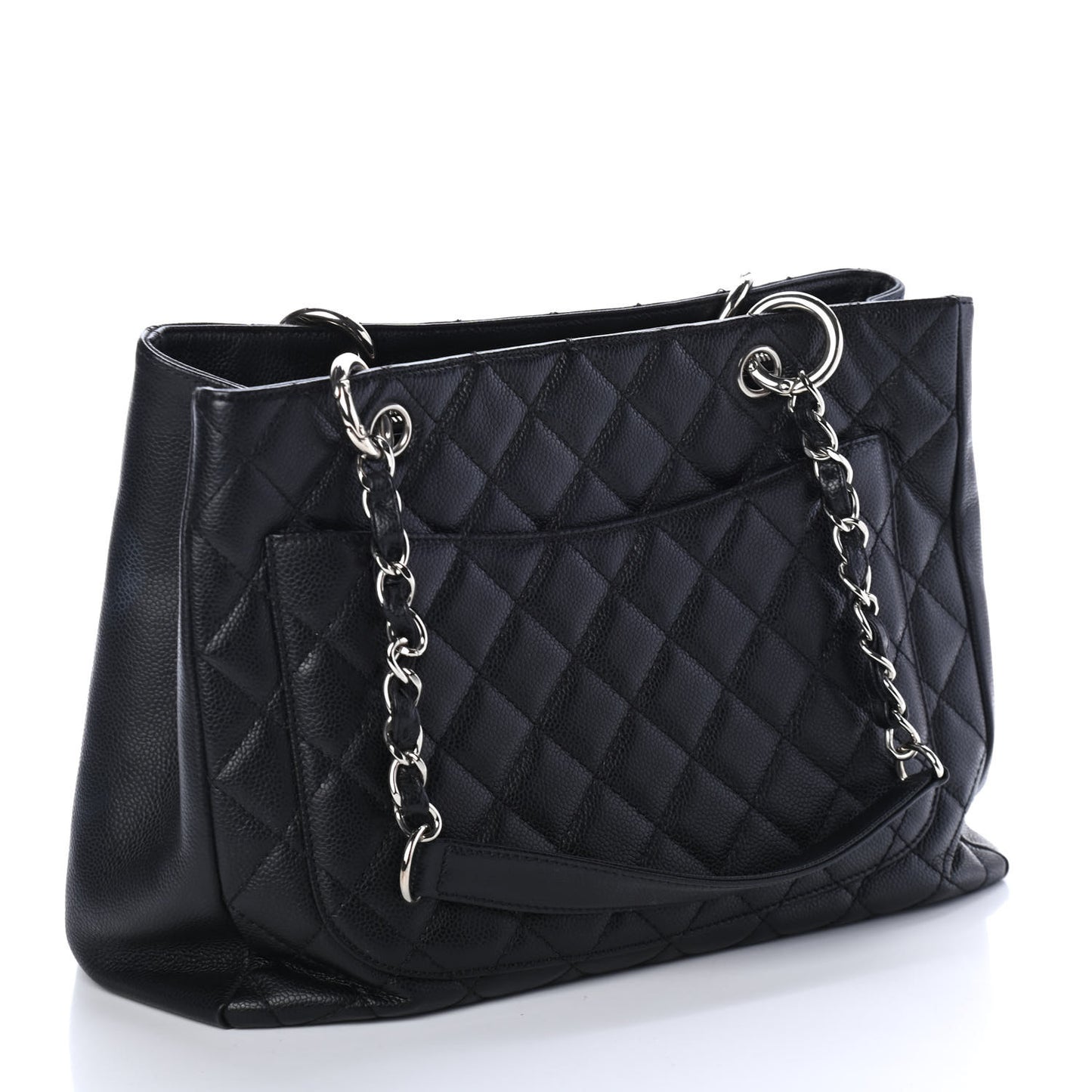 Caviar Quilted Grand Shopping Tote GST Black