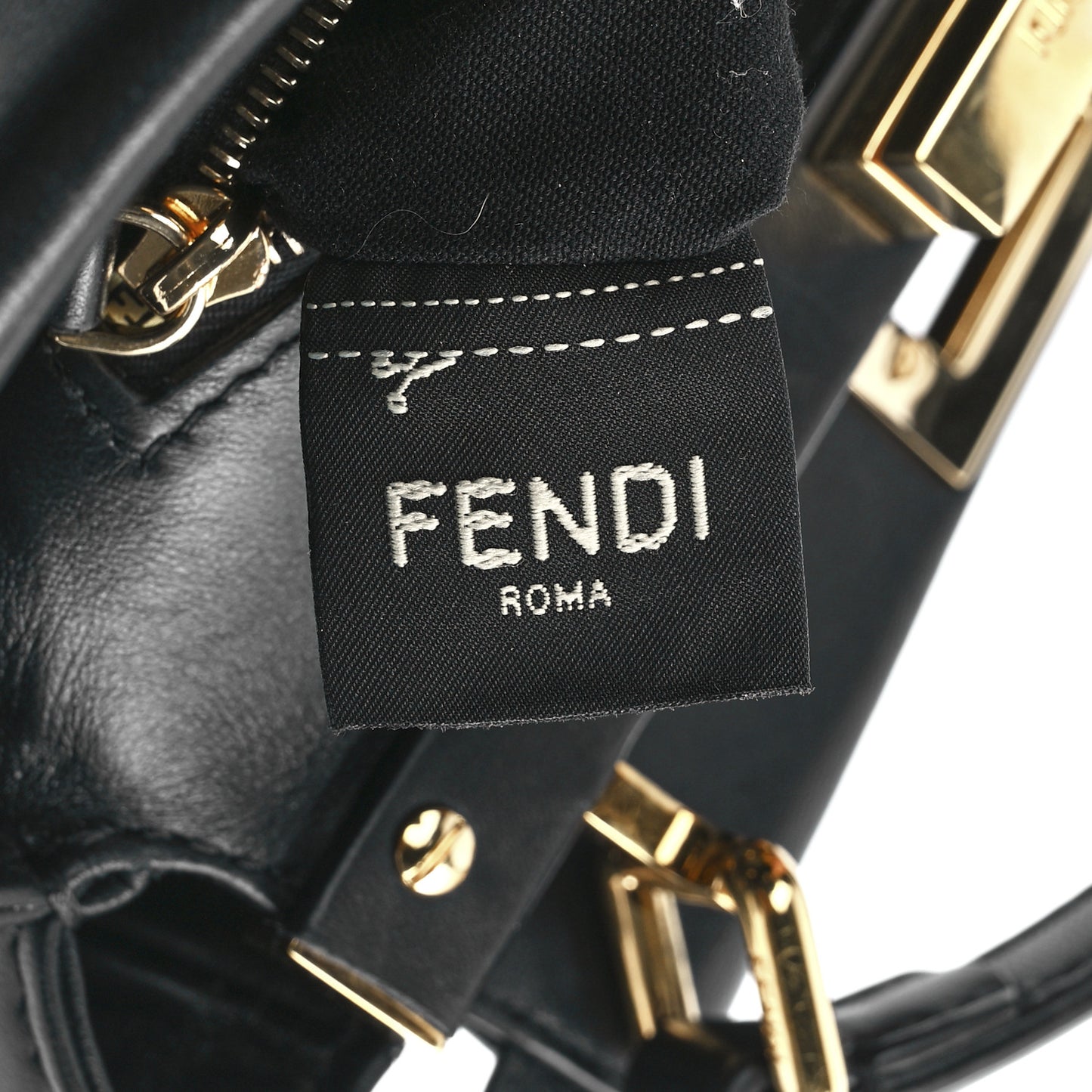 Nappa Stacked Bar Mini Peekaboo Iconic Satchel Black