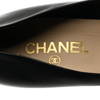 Chanel Lambskin Camellia Pumps 39.5 Black 6 of 8