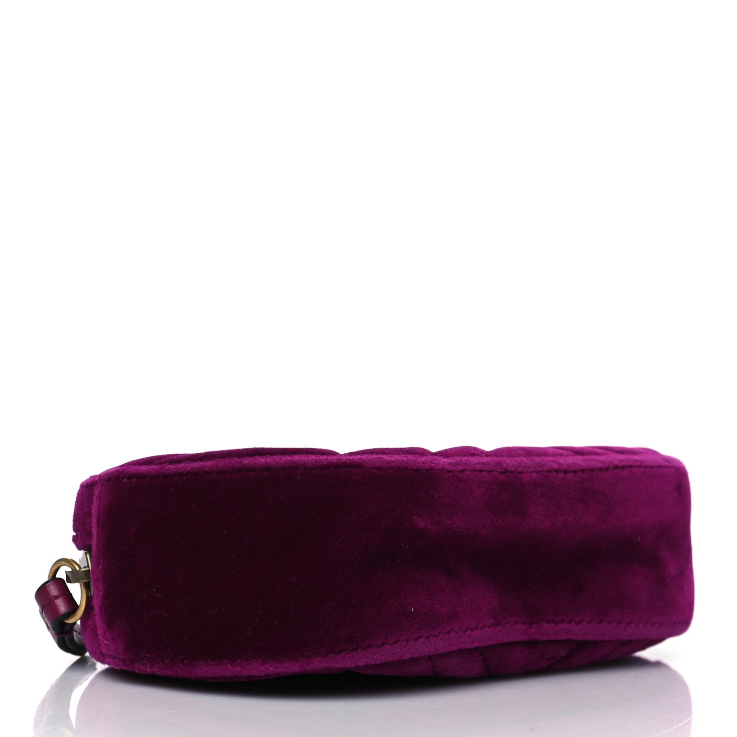 Gucci Velvet Matelasse GG Marmont Belt Bag Fuchsia 85 34 Violet Cyclamen 3 of 15
