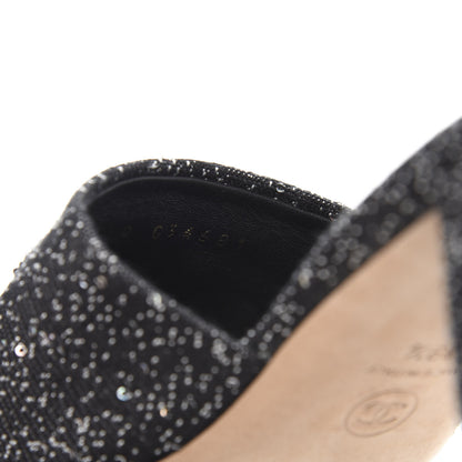 Chanel Tweed CC Mules 39.5 Black 8 of 8