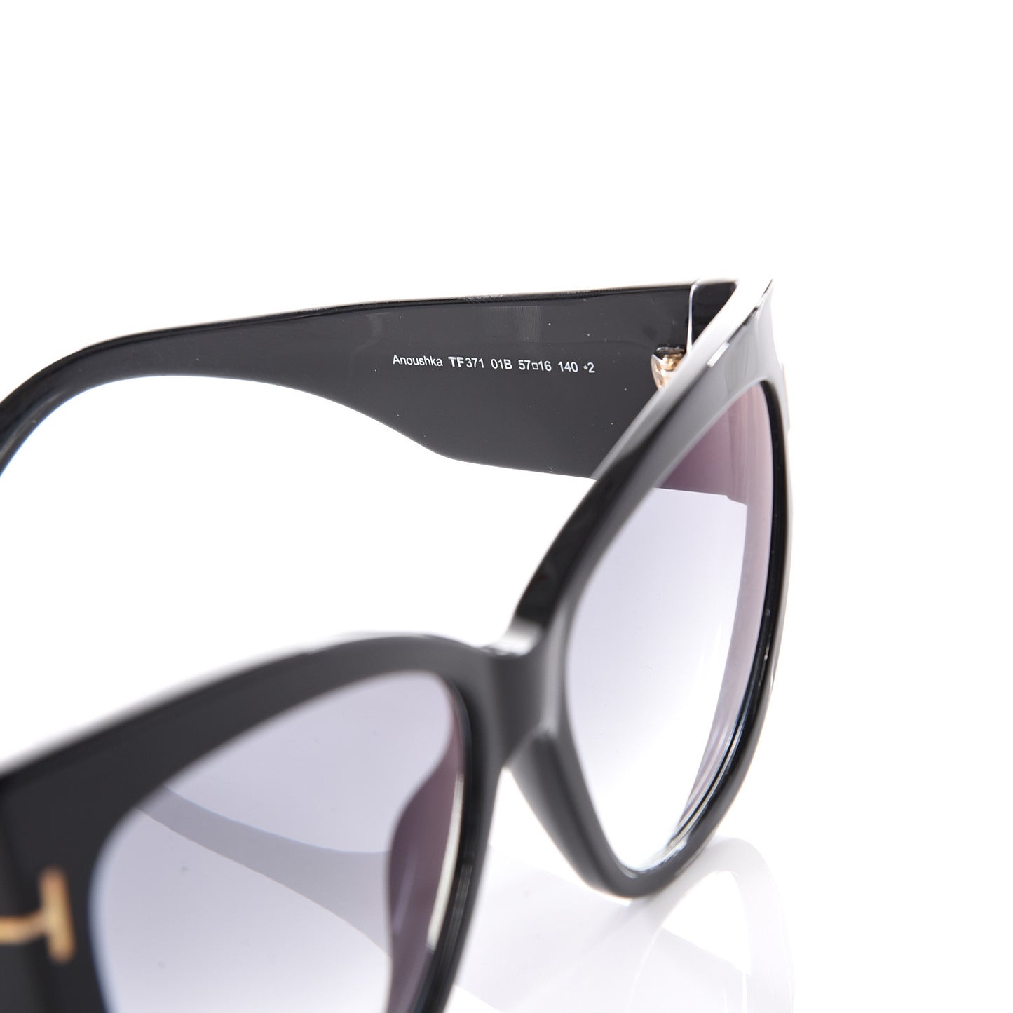 Acetate Anoushka Cat Eye Sunglasses TF371 Black