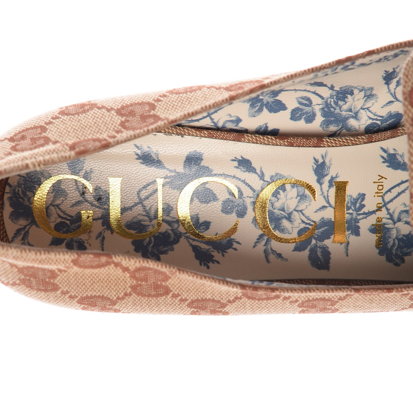 Monogram GG Victoire 55mm Loafer Pumps 40 Beige Ruggine