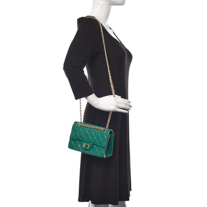Chanel Metallic Aged Calfskin Quilted 2.55 Reissue Mini Flap Green 2 of 9