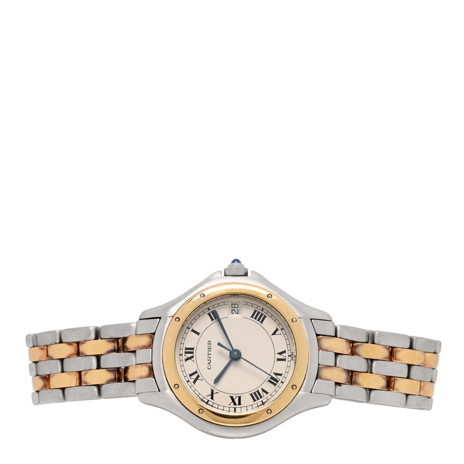 Cartier Stainless Steel 18K Yellow Gold 26mm Cougar Quartz Watch 2 of 4