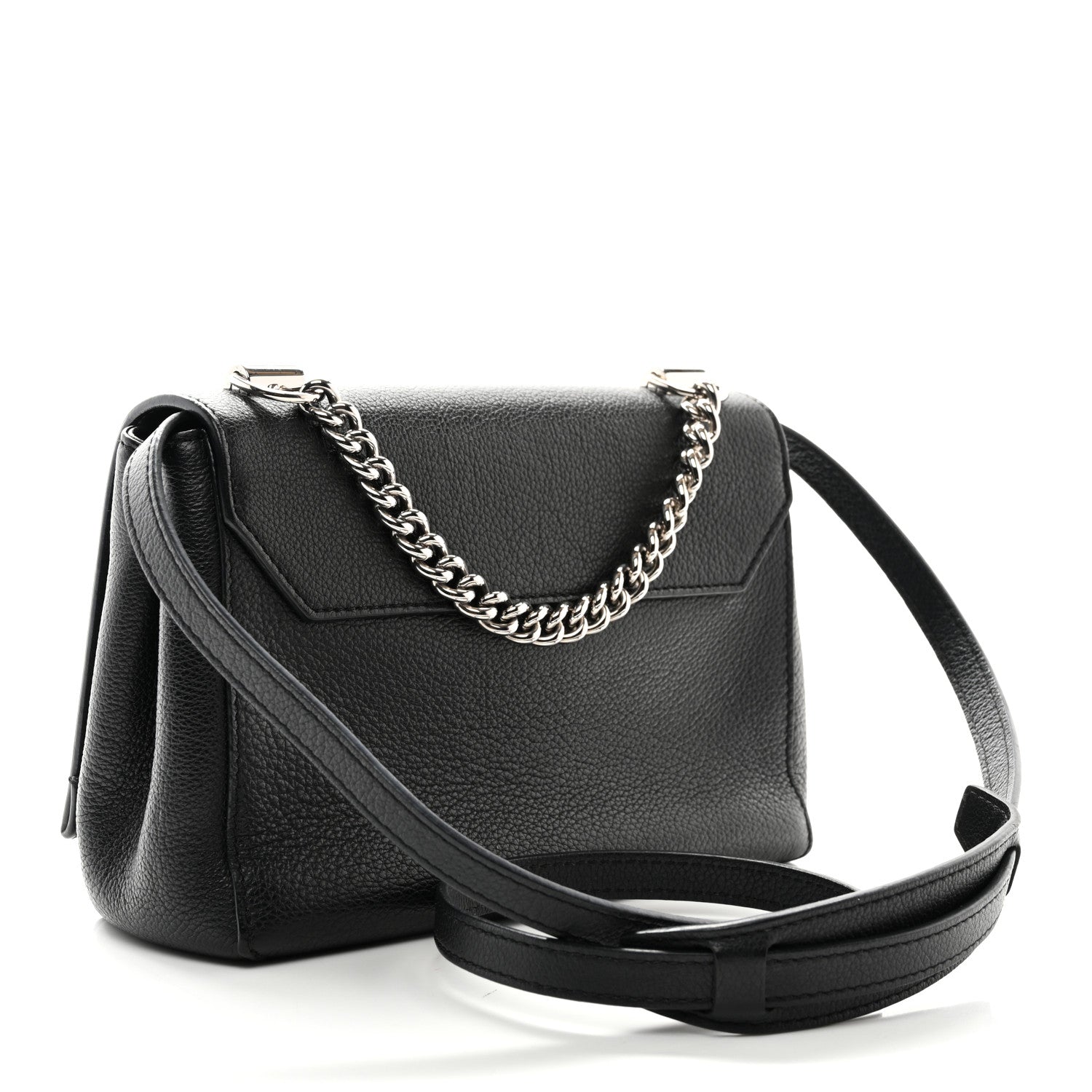 Louis Vuitton Calfskin Lockme II Chain Bag BB Black 4 of 9