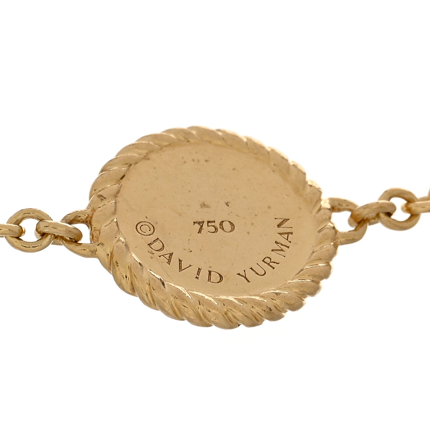 18K Yellow Gold Diamond Cable Collectibles Cross Bracelet
