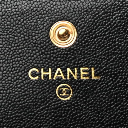 Chanel Caviar Quilted Medium Boy Flap Wallet Black 6 of 7