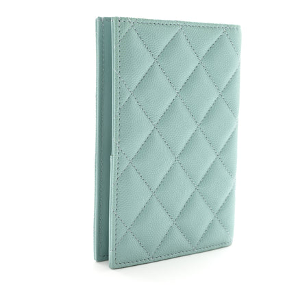Chanel Caviar Quilted Passport Holder Light Blue 3 of 12