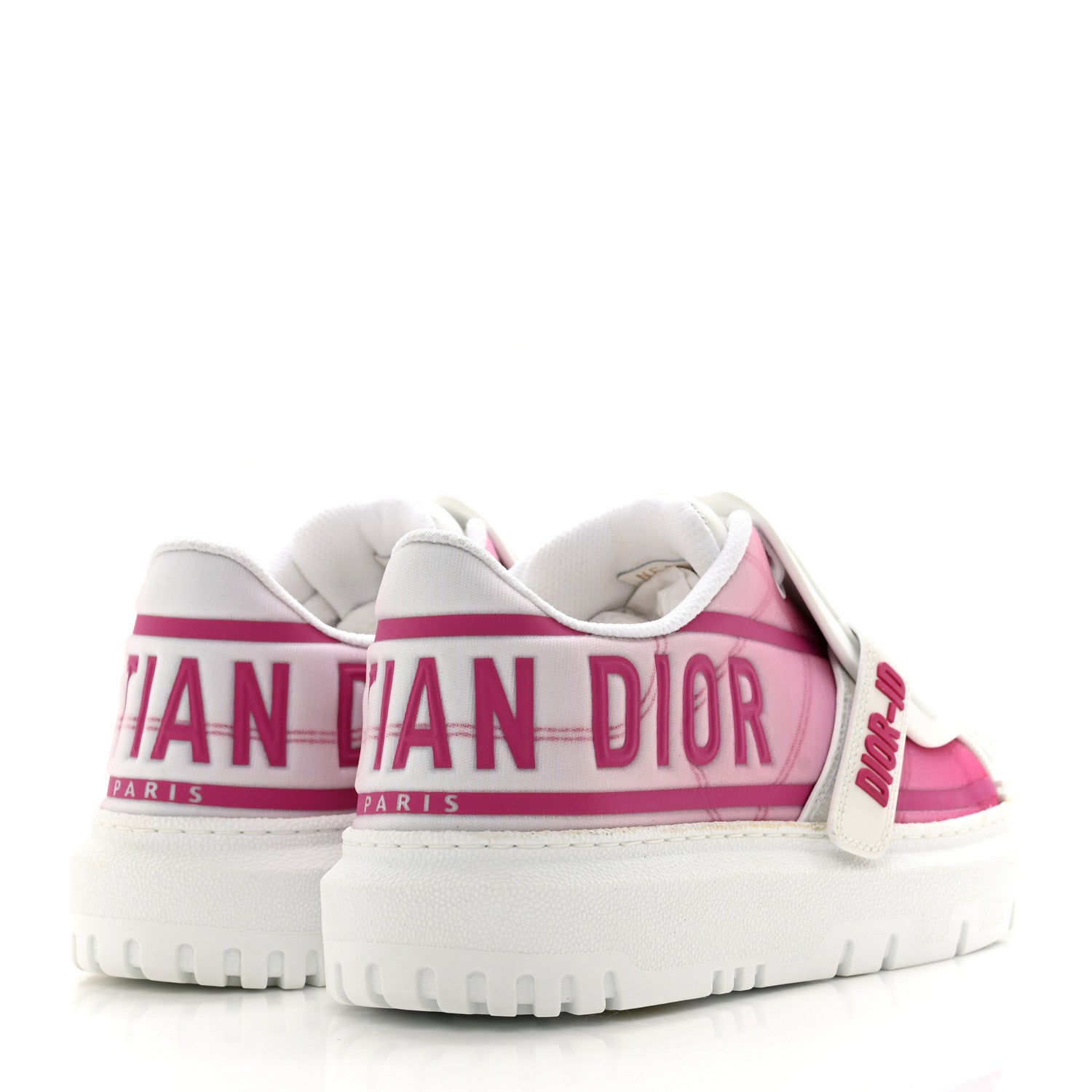 Christian Dior Reflective Fabric Shaded Dior-ID Platform Sneakers 35 Raspberry 4 of 9
