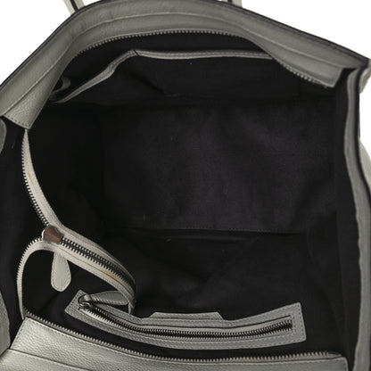 Celine Drummed Calfskin Mini Luggage Pebble Grey 5 of 14