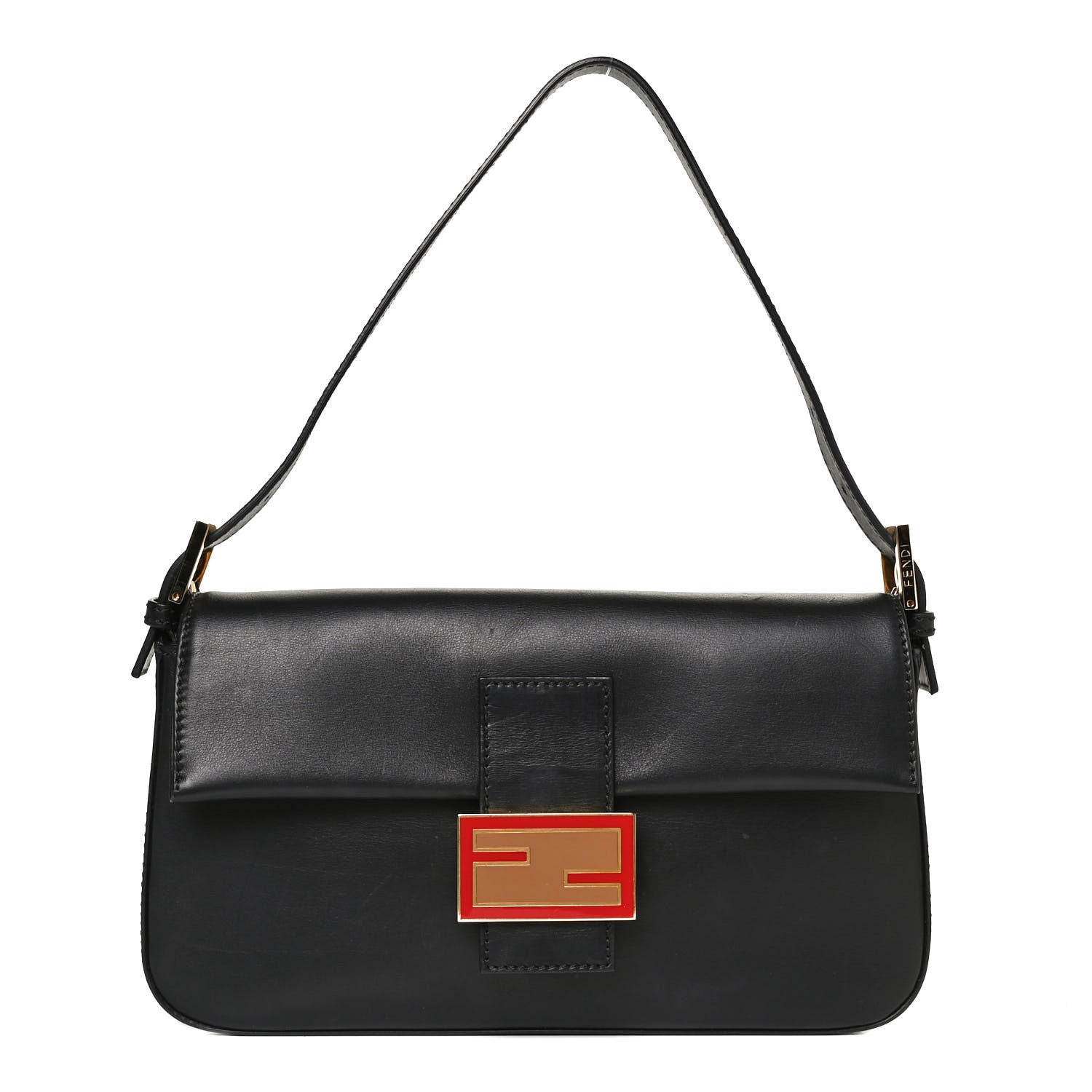 Fendi Vitello Baguette Trace Black 1 of 11
