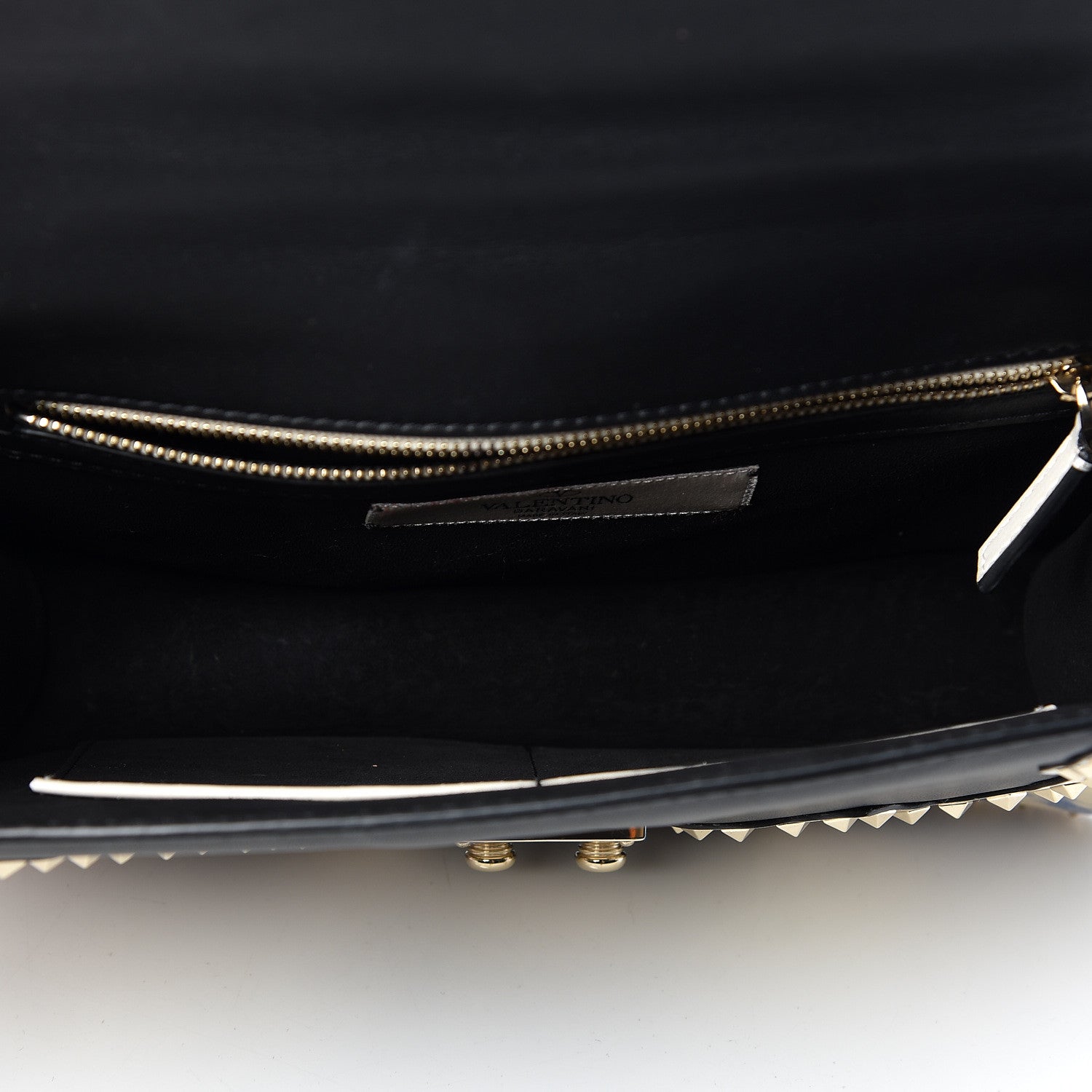 Valentino Garavani Vitello Monogram Kimono 1997 Print Medium Glam Lock Rockstud Flap Black 5 of 12