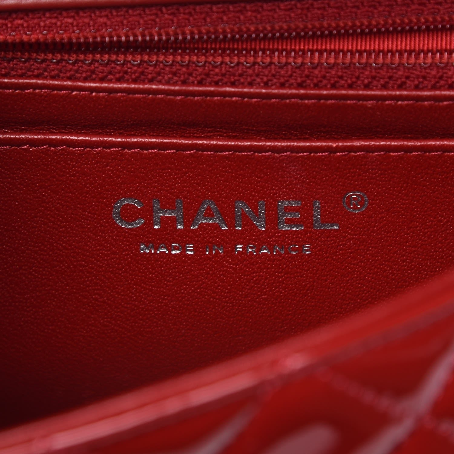 Chanel Patent Calfskin Quilted Mini Rectangular Flap Red 6 of 8