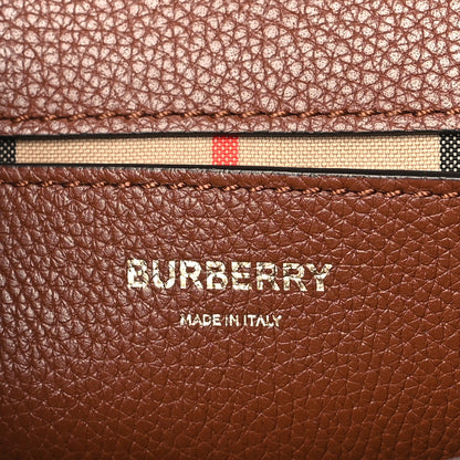 Burberry Grainy Calfskin Vintage Check Note Crossbody Bag Malt Brown 6 of 8