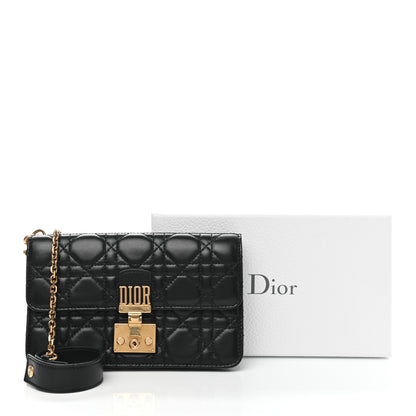 Christian Dior Lambskin Cannage Dioraddict Wristlet Clutch Black 10 of 10