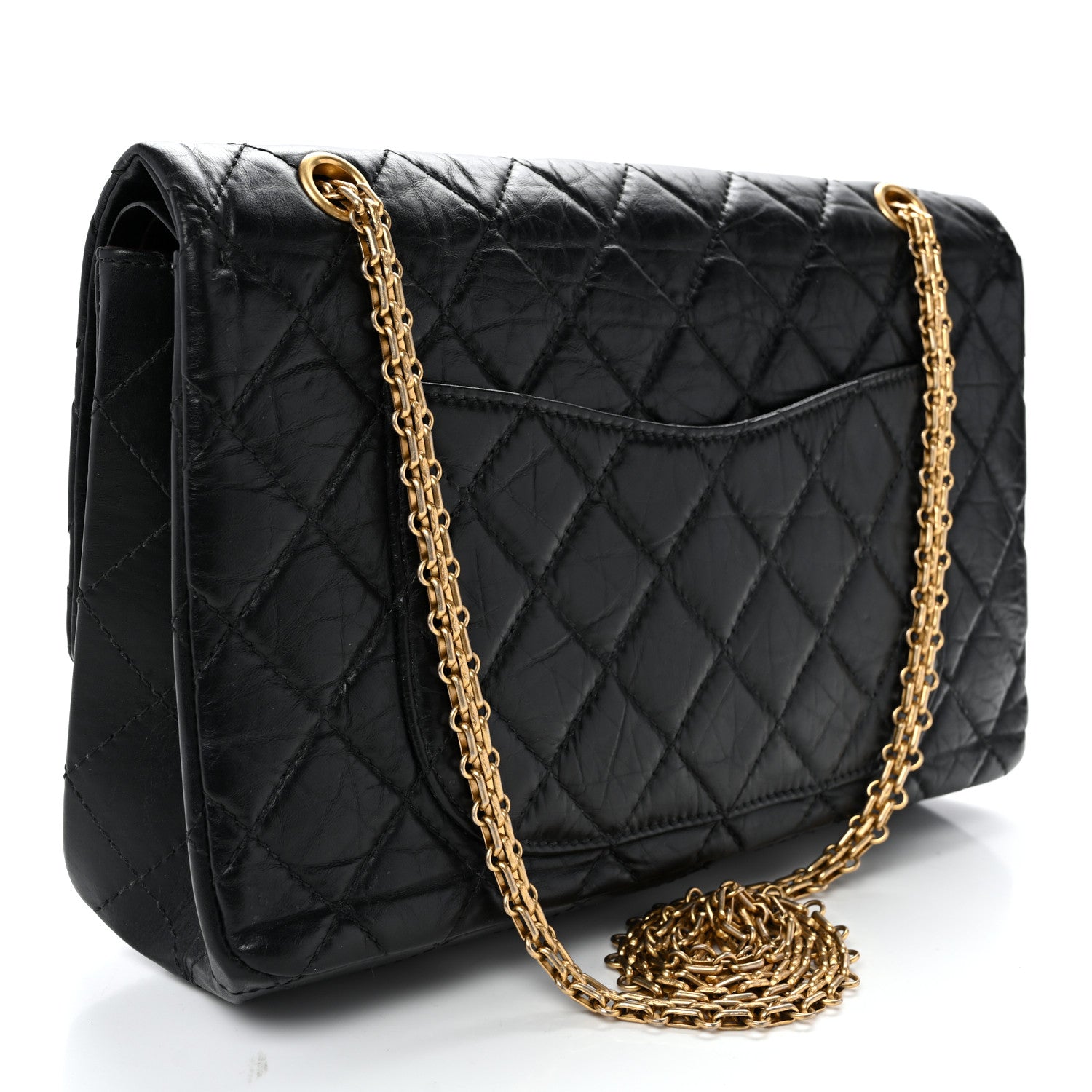 Chanel Aged Calfskin Quilted 2.55 Reissue 227 Flap Black 1892279